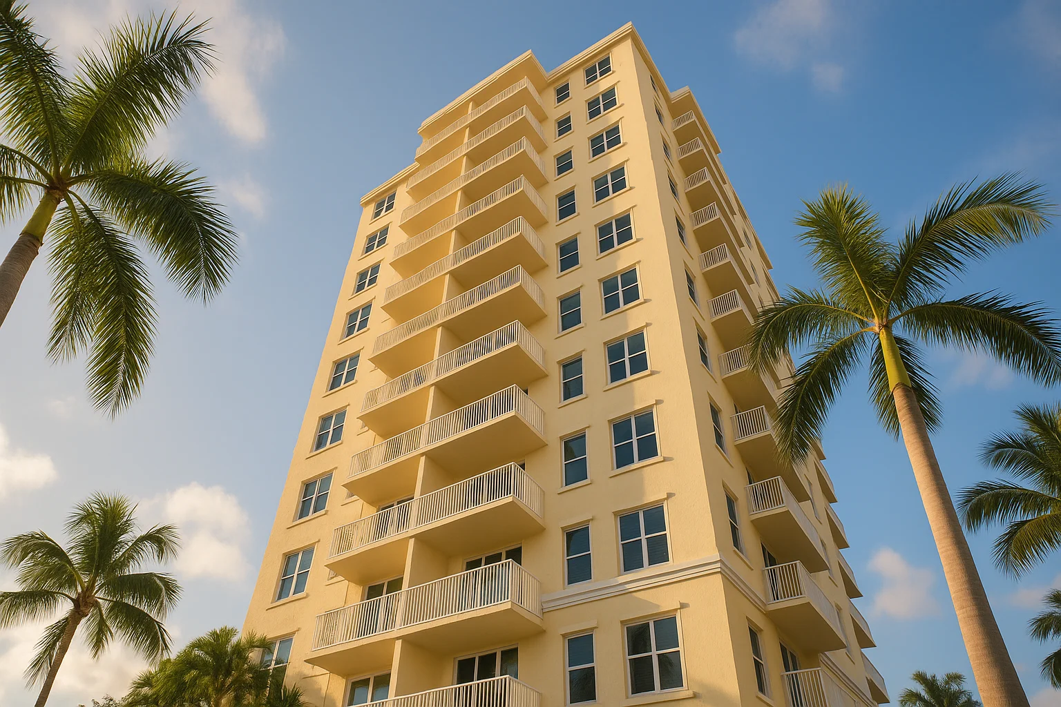 High-rise building painting Miami